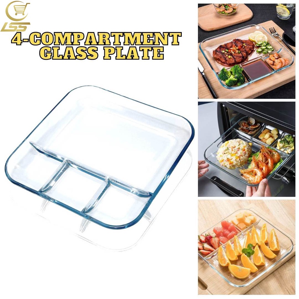 Glass Plate Tempered Glass Partition Plate Breakfast