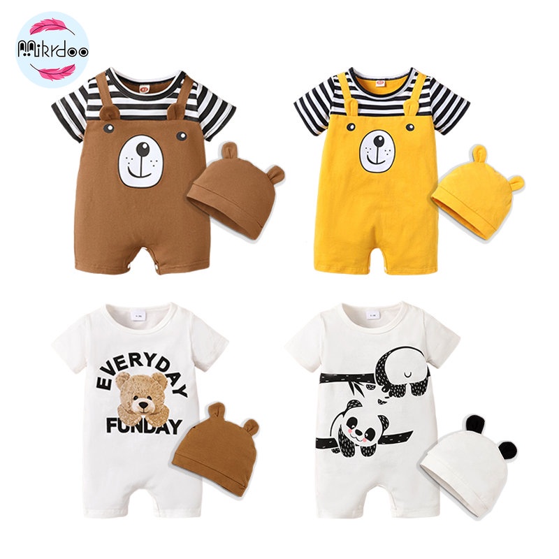 Mikrdoo Terno For 0-18 Months Newborn Baby Boy Cute Romper 2PCS Outfit ...
