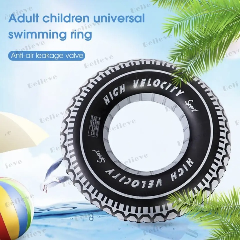 100cm Black tire inflatable swimming ring,swim ring for kids,teens