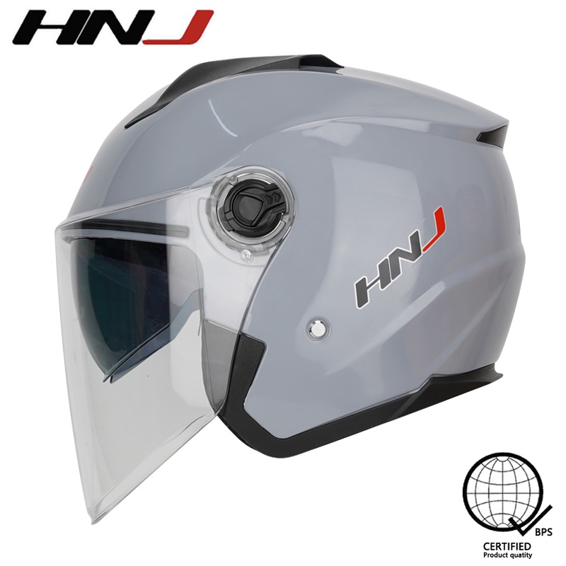 Hnj A Plain Women S Motorcycle Half Face Helmet Dual Visor Helmet