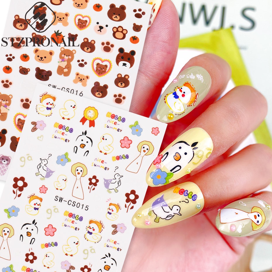 [New Arrival]Fighting Duck Cute Cartoon Refueling Bear Bunny Design ...