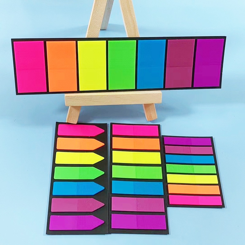 Creative Sticky Notes PET Seven Colors N Times Stickers Printable LOGO ...