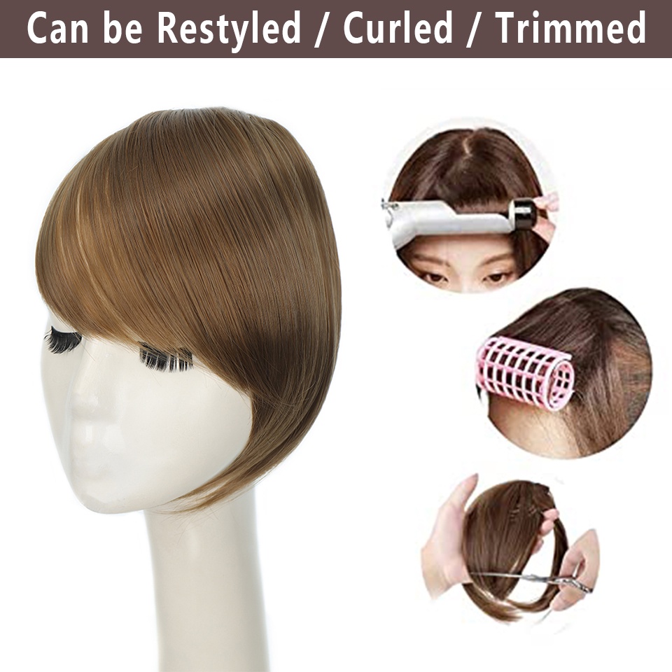 Synthetic Side Bangs Hair Extensions Clip In Side Bangs Fake Fringe ...