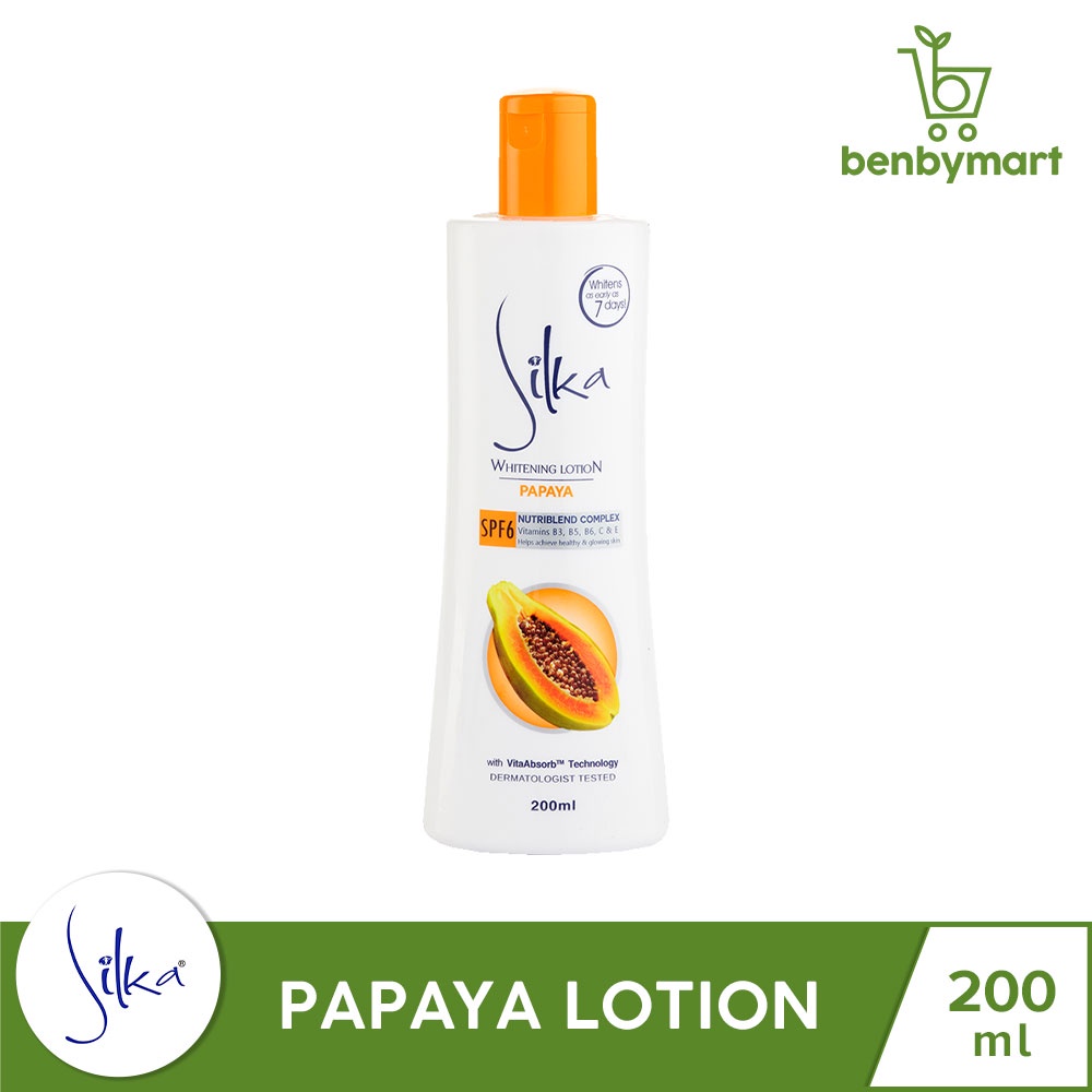 Silka Skin Whitening Papaya Lotion SPF6 200ml Shopee Philippines