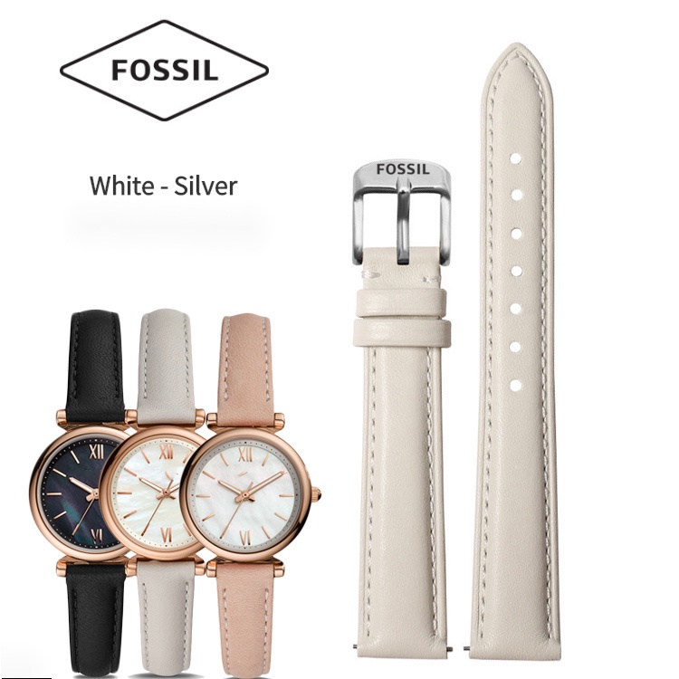 For Fossil Leather Strap12mm 14mm 15mm 16mm 17mm 18mm 20mm 22mm Women s Watch Accessories Watch Strap Shopee Philippines