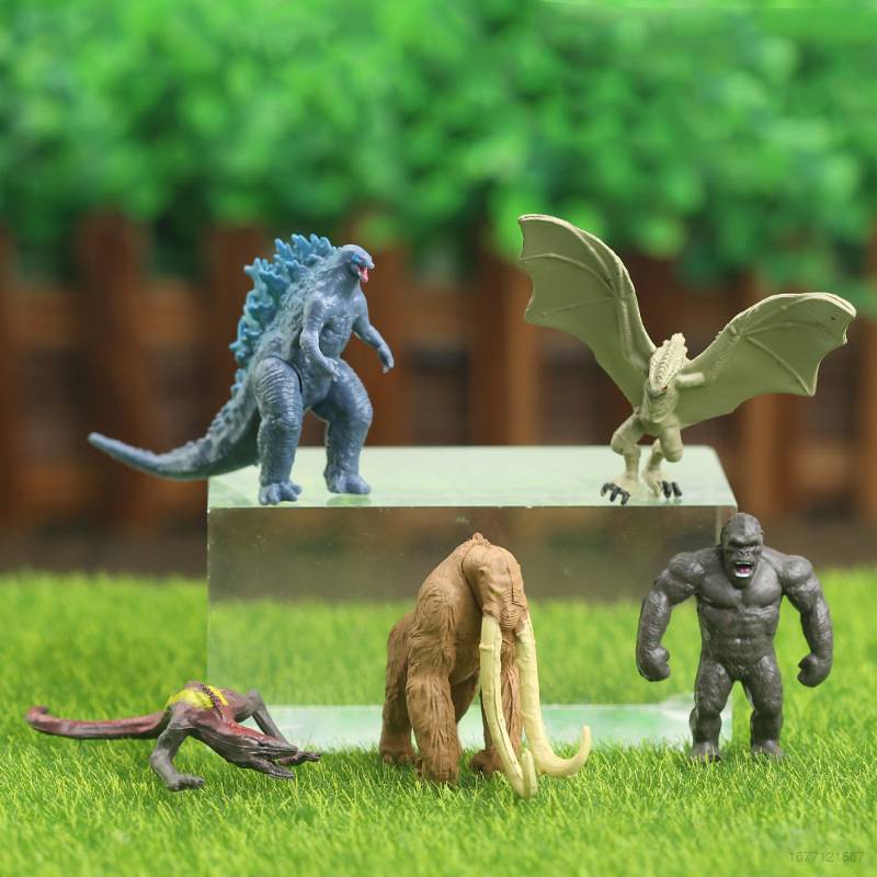 Sam 5pcs Godzilla vs Kong Action Figure Model Dolls Toys For Kids Home Decor Collections Ornament Gift For Kids