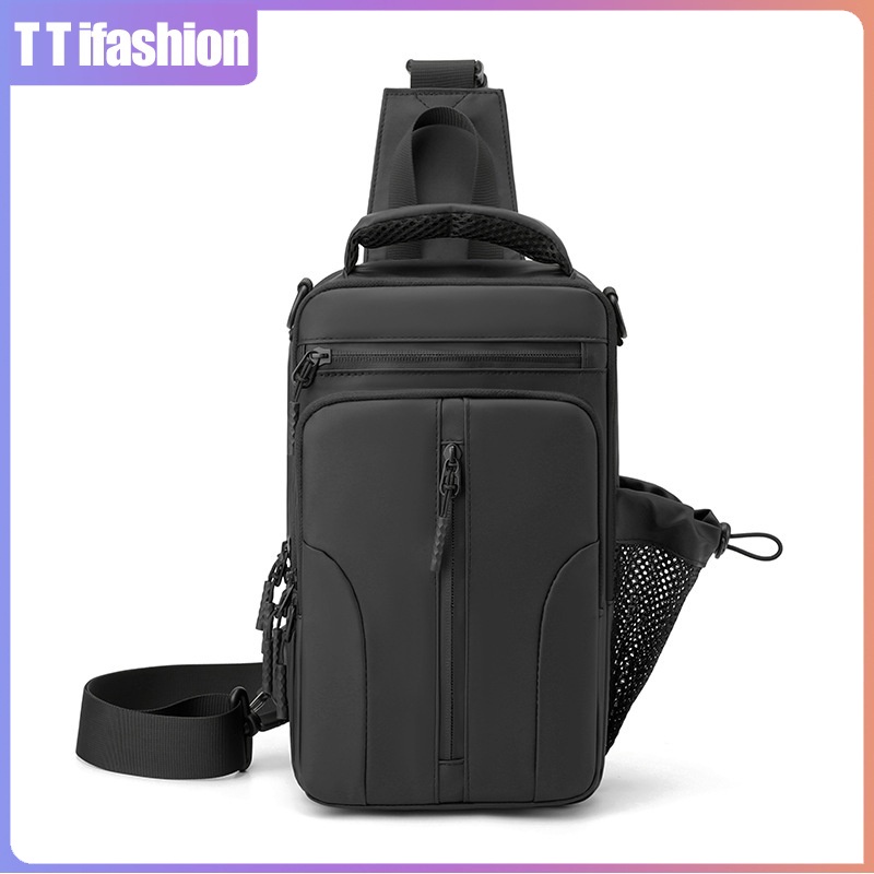 Chest Bag Men's Waterproof Crossbody Bag Trendy Messenger Bag Outdoor Multifunctional Single