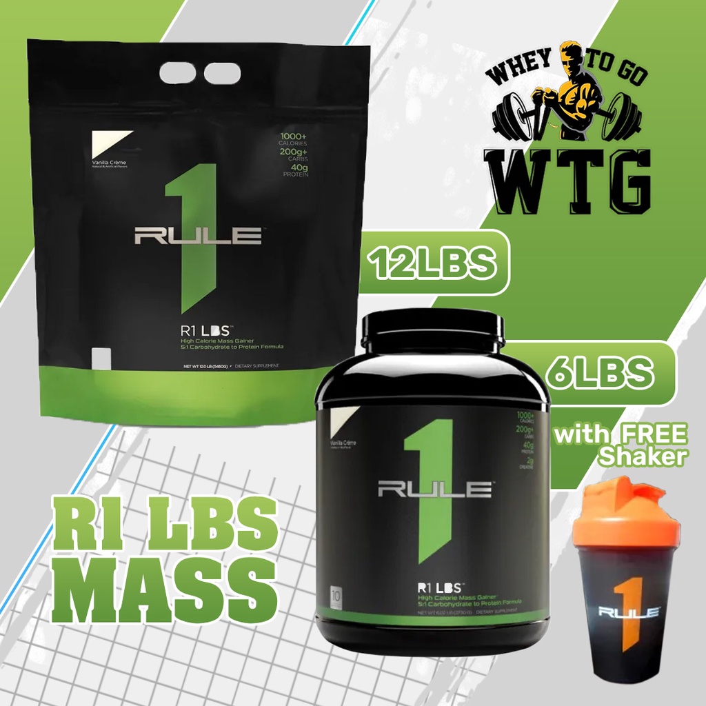 Rule 1 R1 Lbs Mass Gainer 6lbs Or 12lbs Shopee Philippines 7880