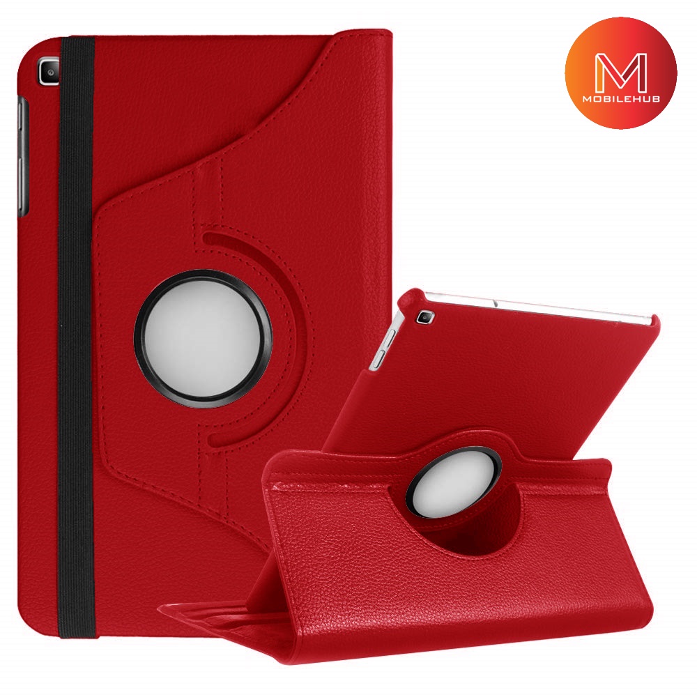 Samsung Tab A7 Lite Rotate Leather Case (Red) Shopee Philippines