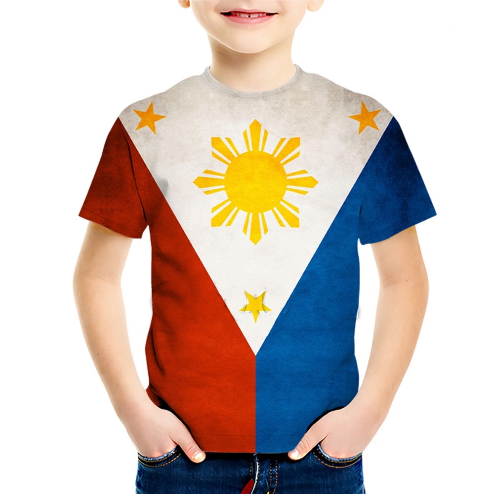 Philippine Flag Kids Tshirts 3D Print Fashion Harajuku Boy Girl T