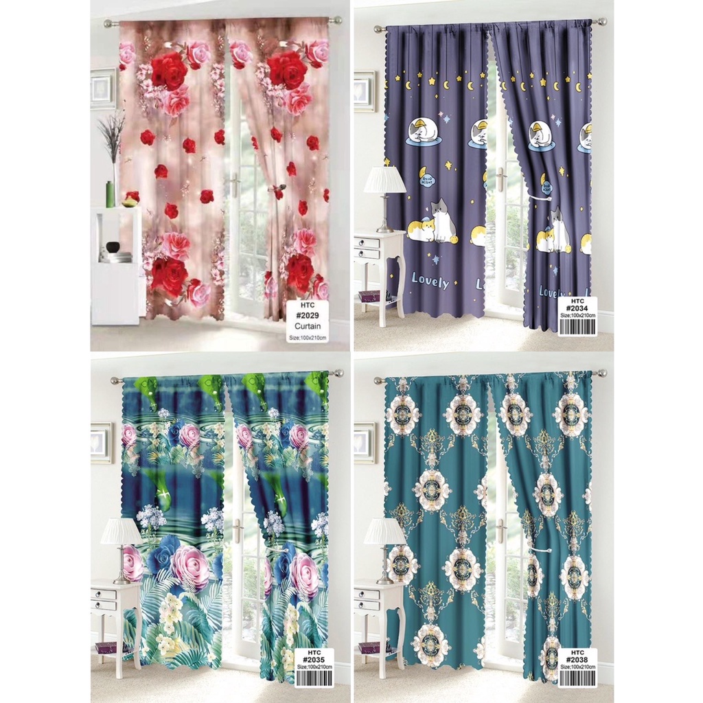 100x210CM Curtain For Window Kurtina Door Curtain Lace Curtain Window ...