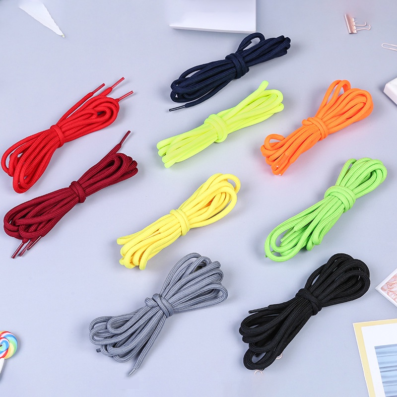 Round polyester shoelace 120cm One Pair shoelaces for young and