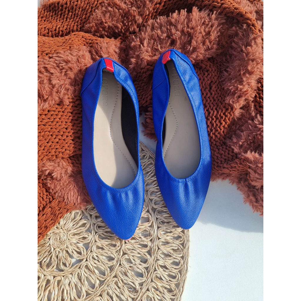 Craze Teresa Pointed Ballet Flats Cobalt Blue Shopee Philippines