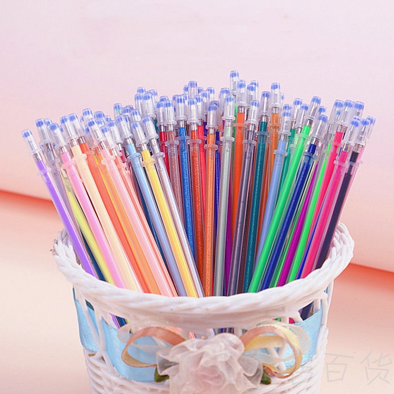 48 Colors/Set Ballpoint Gel Pen Highlight Refill Rod Color Ink Full ...