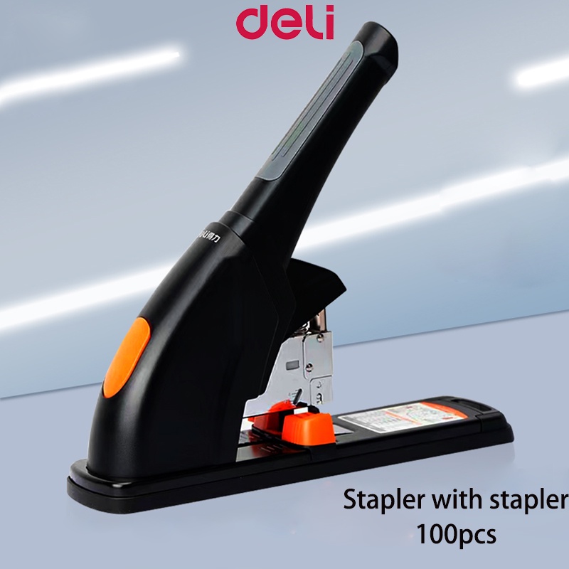 Deli 120 Sheets Heavy Duty Stapler For Book Binding Gun Tacker Large Stapler Office Supplies