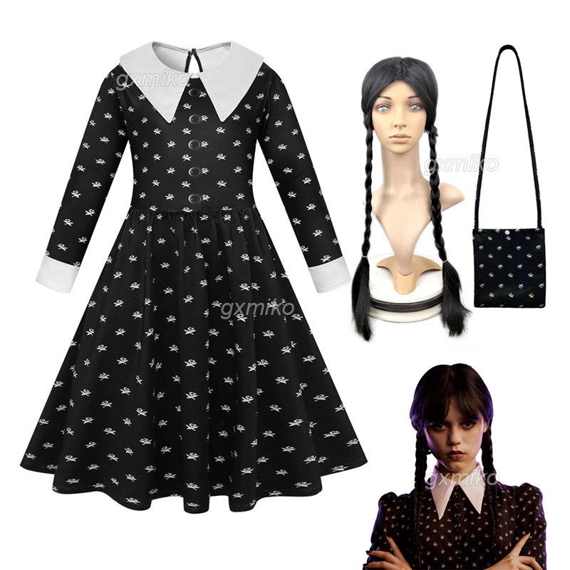 Wednesday Addams Costume Kids Wednesday Addams Dress Addams Family ...