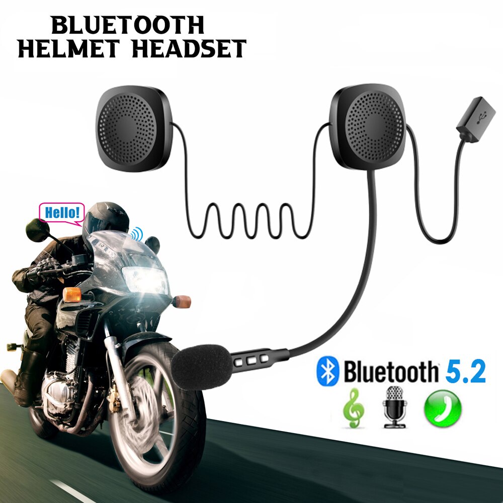 Bluetooth Motorcycle Helmet Headset BT5.2 Wireless Riding Headphone