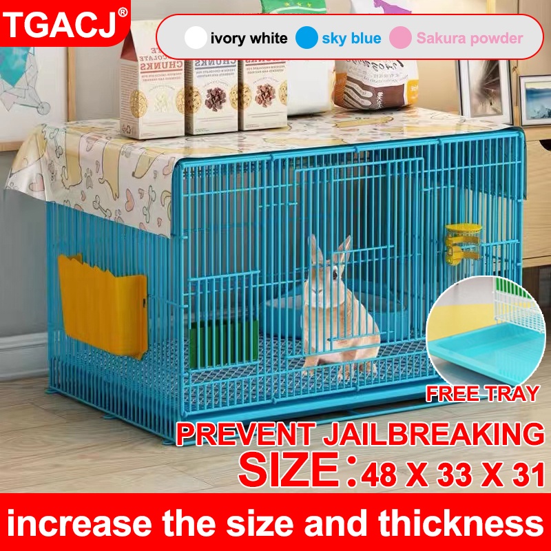 Large area Rabbit Cage Free Tray Foldable Encryption gap Pet Cage Dog