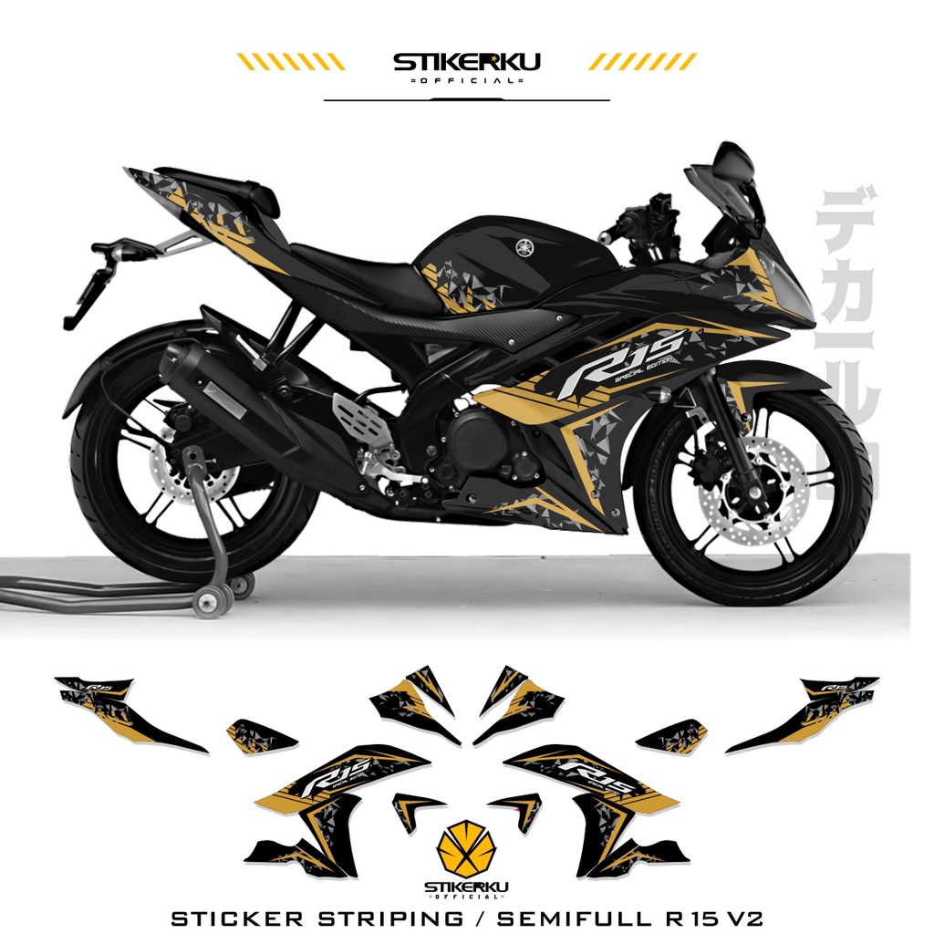 STRIPING R15 V2 SEMIFULL / R15 V2 MOTIF 6 SIMPLE GRAPHICS / SEMIFULL ...