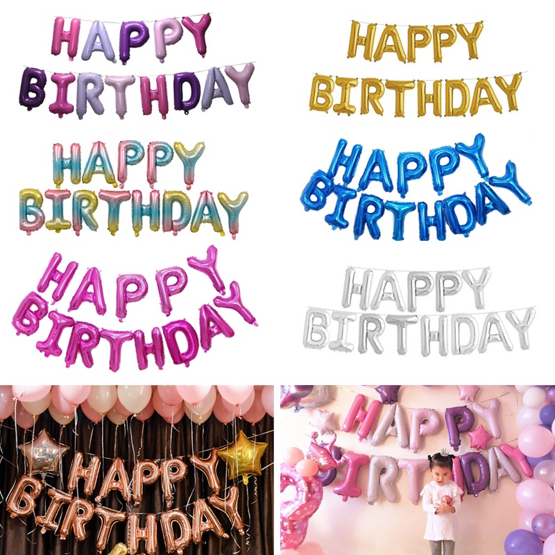 Happy Birthday Ballons Banner – 16 Zoll Mylar-Buchstaben, Geburtstagsdeko Für Kinder & Erwachsene