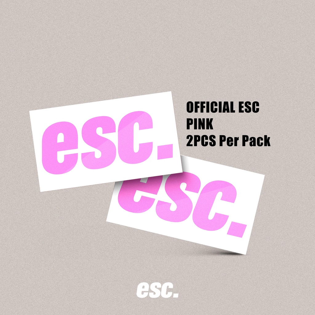 Official ESC Sticker - Pink 2pcs | Shopee Philippines