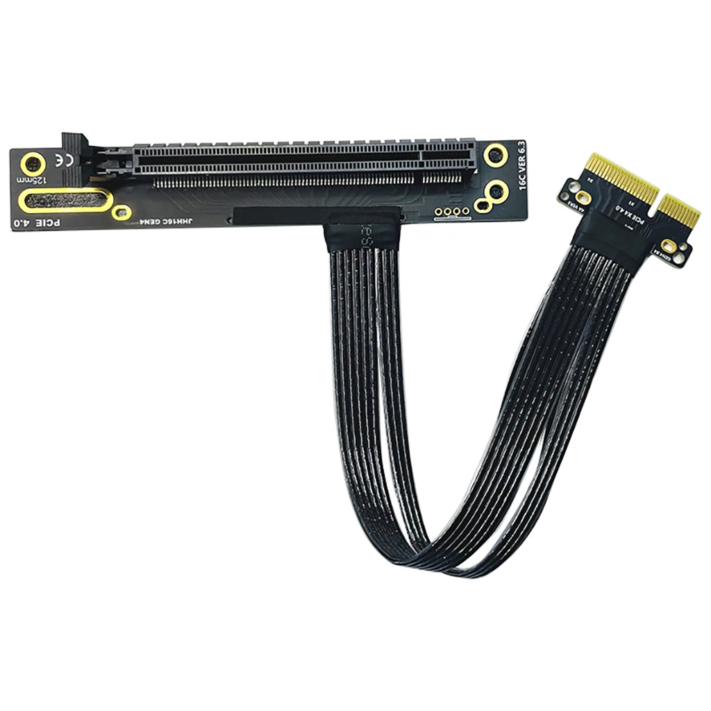 PCI-E 4.0 4X to X4 16X Riser Extension Cable PCI Express Gen4 PCIe X4 ...