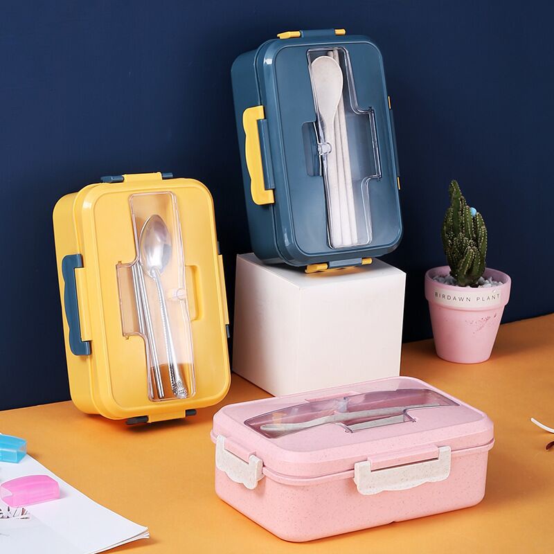Quality Assurance Wheat Straw Material Eco-Freindly Lunch Box Utensils ...