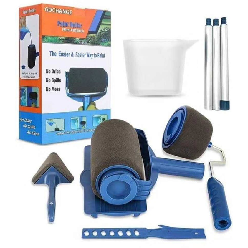 6 IN 1 Paint Roller Set Tool Clever Paint Brush Washable and Refillable