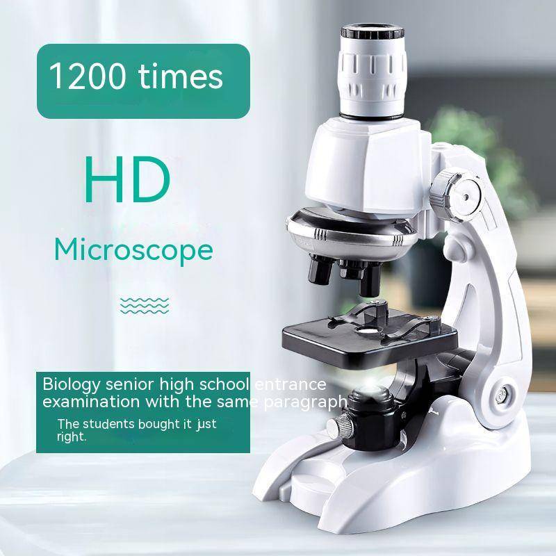 Kids Experimental Educational Toy Student Optical Microscope 1200 Times ...