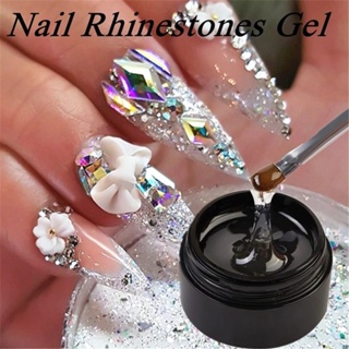 20Ml Strong Solid Nail Rhinestone Glue No-Wipe Non-Flowing Gel For  Rhinestone Resin Gem Jewelry Adhesive Gel Acrylic False Nail Tips Glue  Diamonds