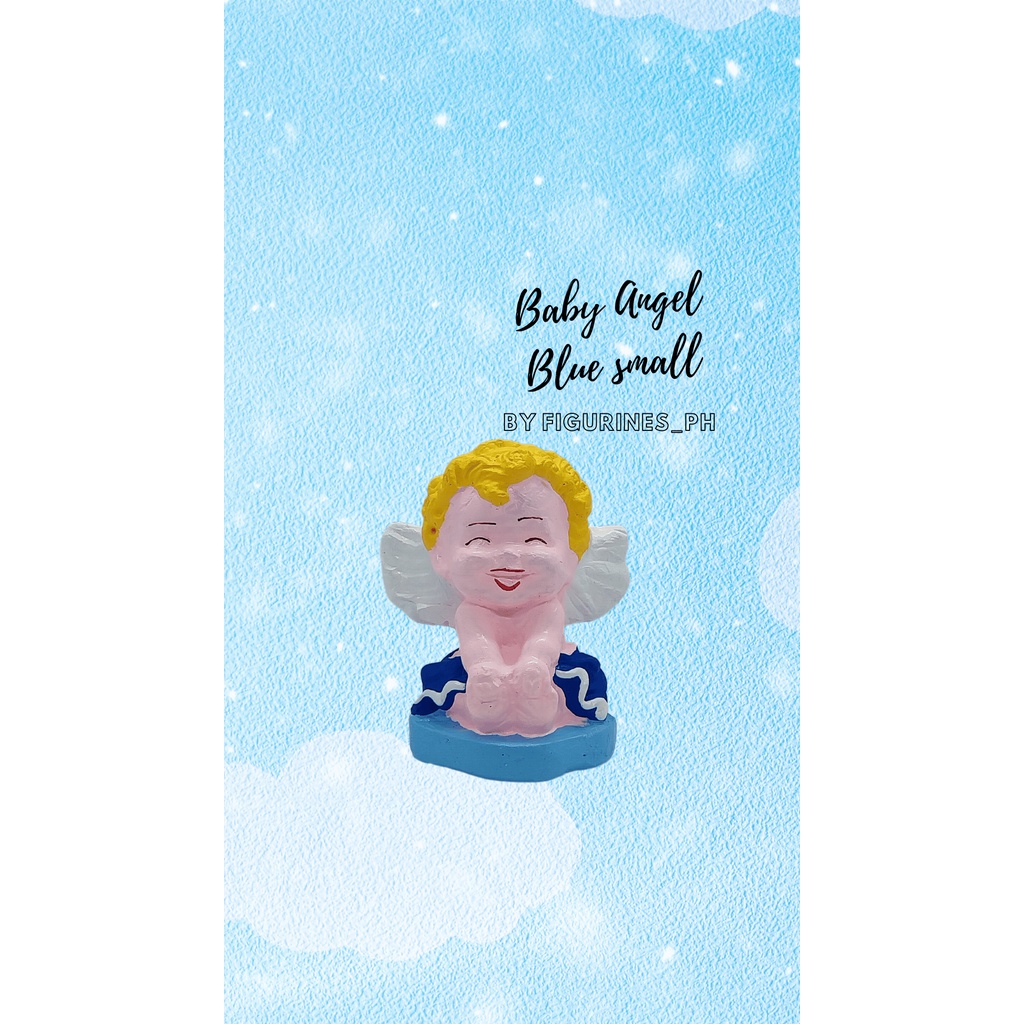 Baby Angel Blue Small Figurine (Souvenir for First birthday/ Souvenir ...
