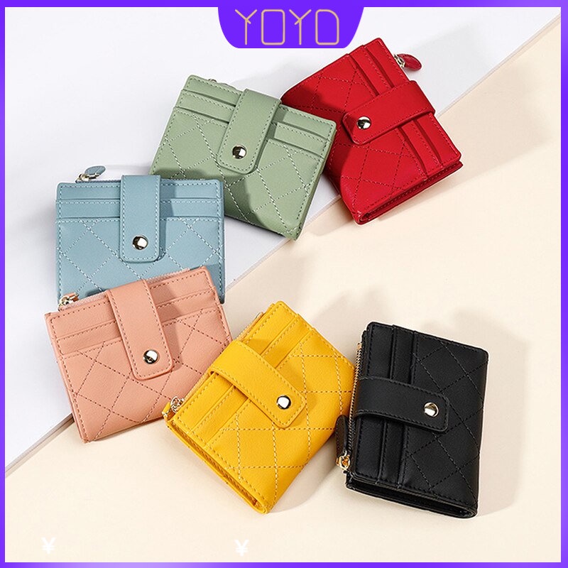 YoYo 6426 Women Wallets Fashion Zipper Card Holder Women Leather Purse