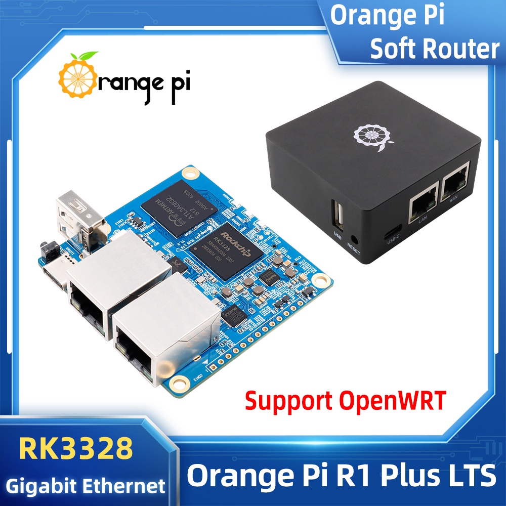 Orange Pi R1 Plus LTS Rockchip RK3328 1GB RAM Run OpenWRT OS Android 9