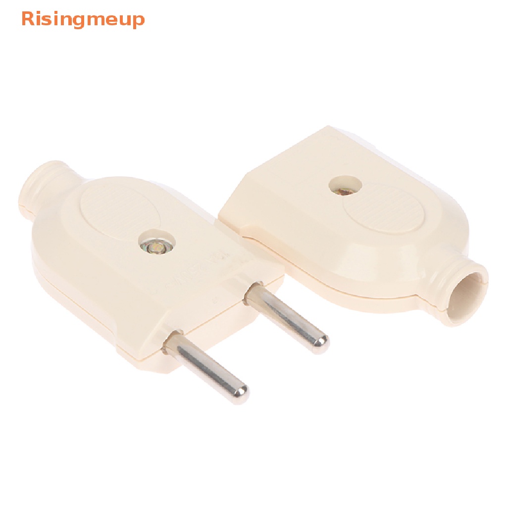 [Risingmeup] 1pc EU European 2 Pin AC Electric Power Male Plug Female ...