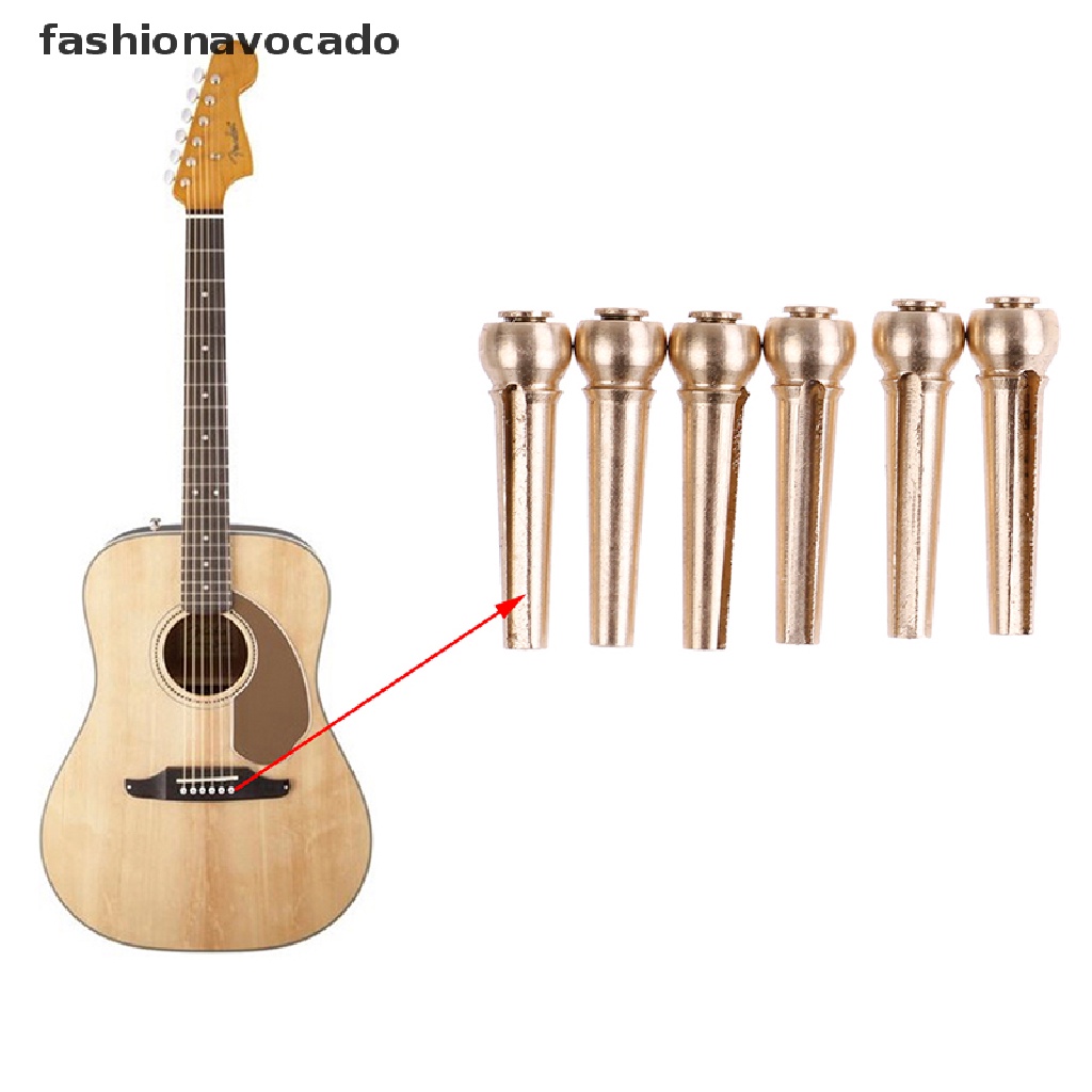 FHPH 6pcs Brass Premium Bridge Pins Set For Acoustic Guitar Turned String Pegs PH Shopee