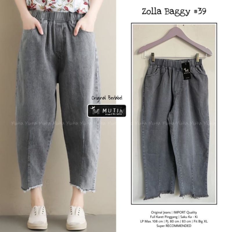 Baggy Jeans Jumbo 39 With Front Application | Shopee Philippines