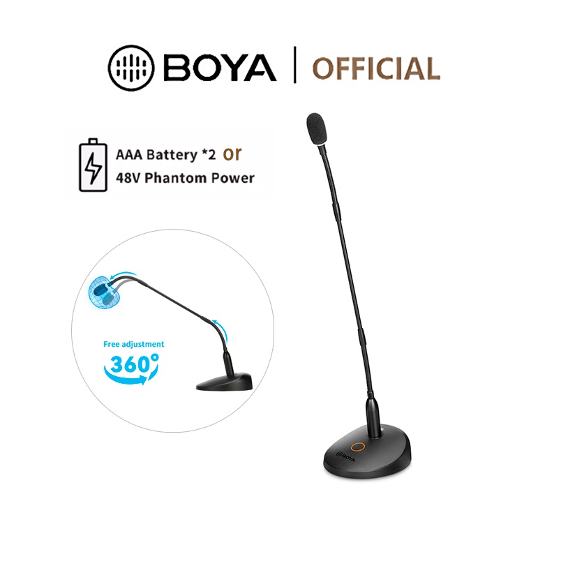 BOYA BYGM18CB Desktop Gooseneck Condenser Microphone 18" Podium