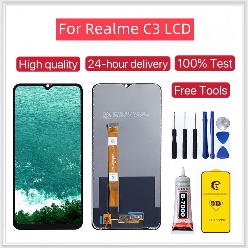 For Realme C3 LCD Original Digital Touch Screen Display for Realme C3 ...