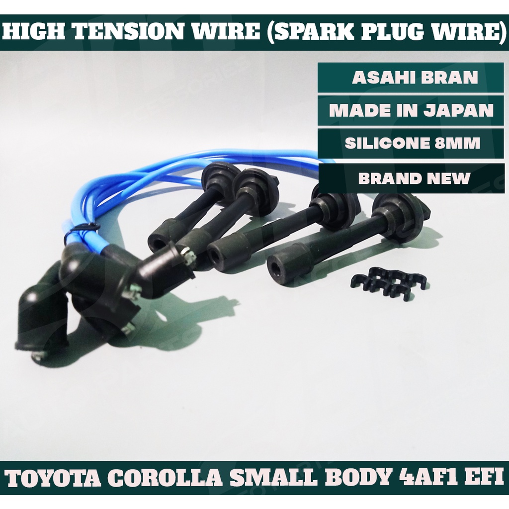 High Tension Wire Asahi (Spark Plug Cable) for Toyota Corolla Small Body 4AF1 EF1 Shopee