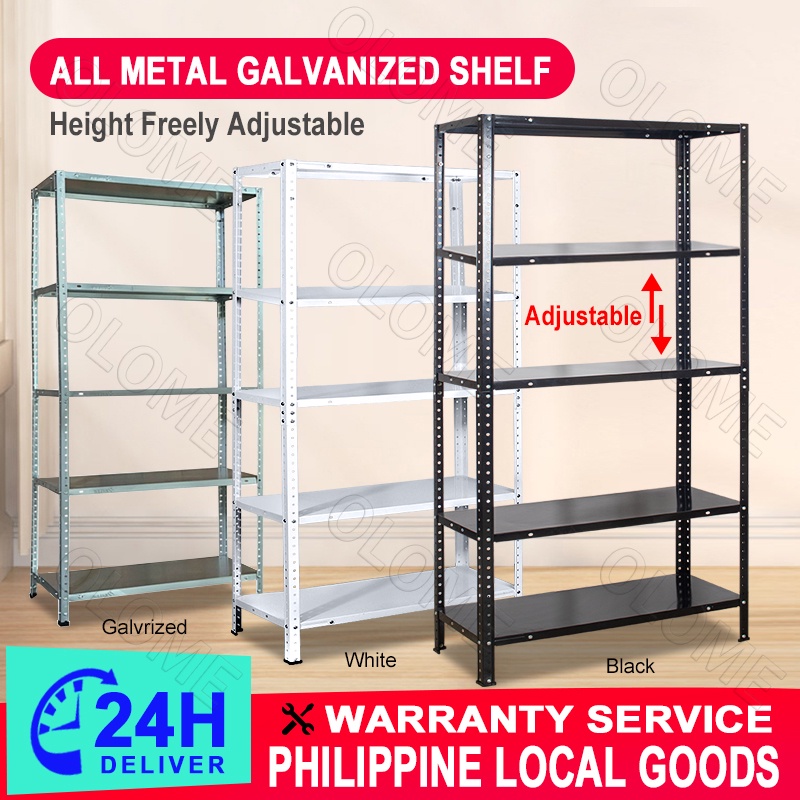 COD olome Galvanized Shelves 4 Layers and 5 Layers Adjustable Storage