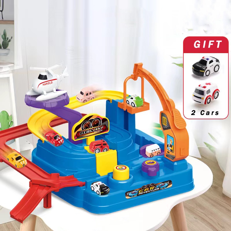 Toy Rail Car Set Assembly Electric Track Car Toy Rail Boy Kids Train ...
