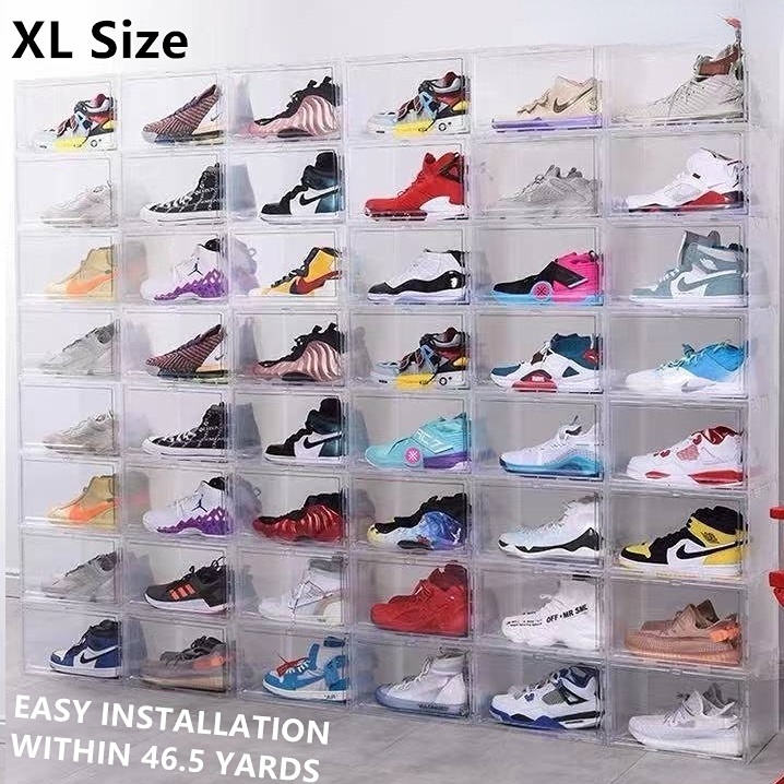 COD ShoeBox Extra Large Shoe Rack Size US 13 AJ Shoes Flip open Shoebox ...
