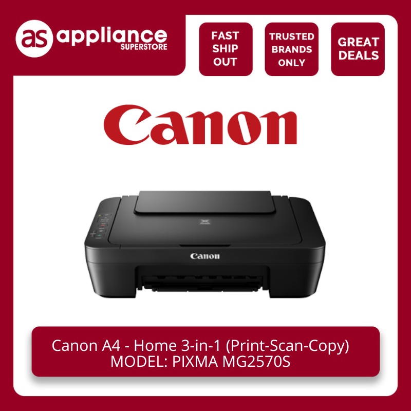 Canon A4Home 3 in 1 (PrintScanCopy) PIXMA MG2570S Shopee Philippines