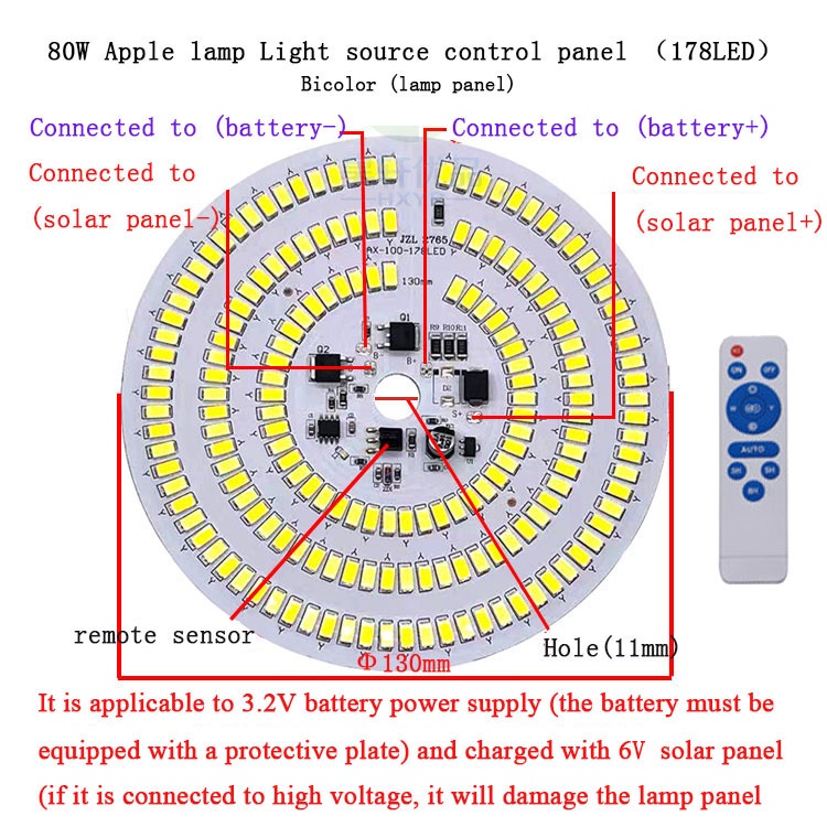 3.2v And 6v . Solar Panel Lights Light bulb ceiling lamp Light source ...