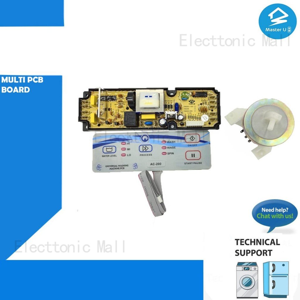 Universal Multi Washing Machine PCB Board AC-200 | Shopee Philippines