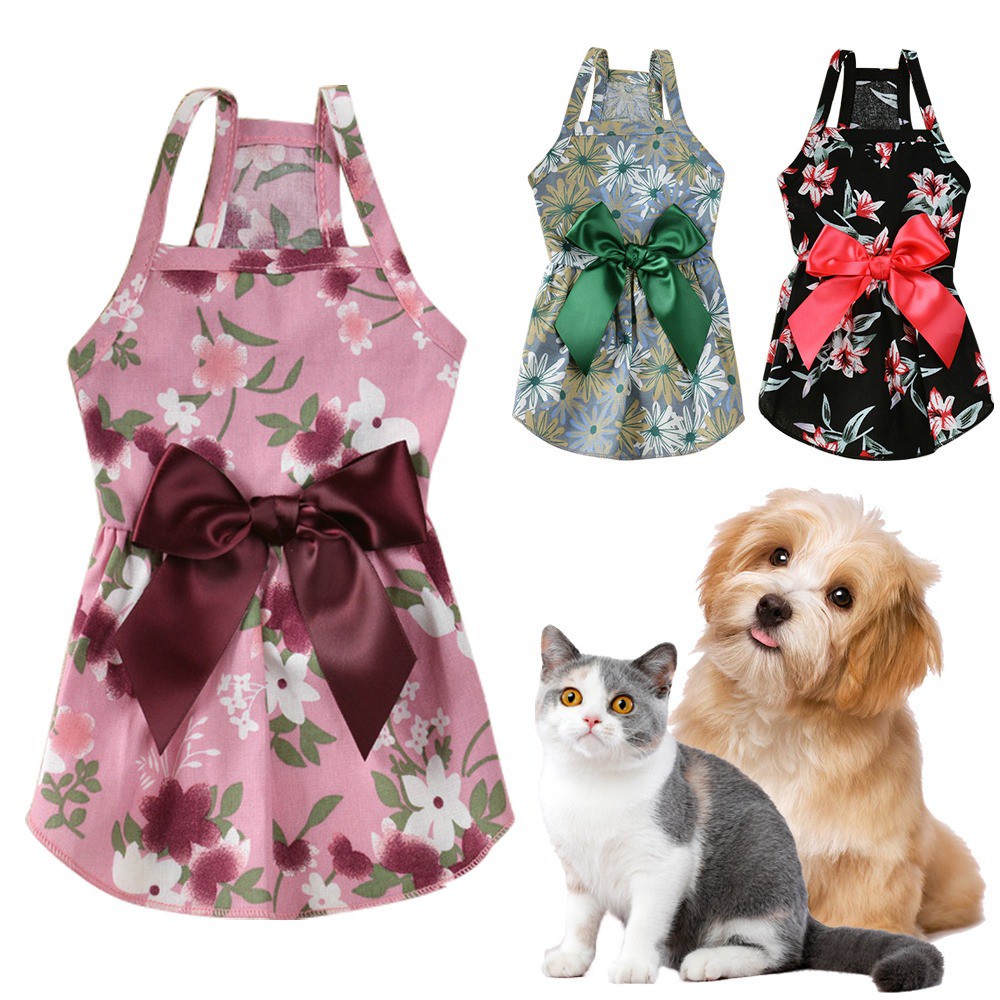 Dog Dress Pet Clothes Cat Ribbon Princess Dress High Quality Madien