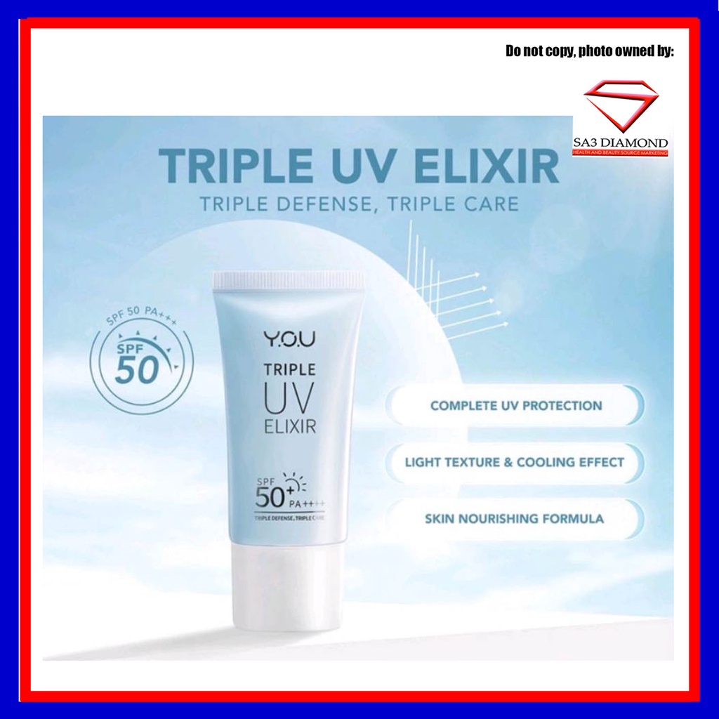 YOU TRIPLE UV ELIXIR for SUNSCREEN | Shopee Philippines