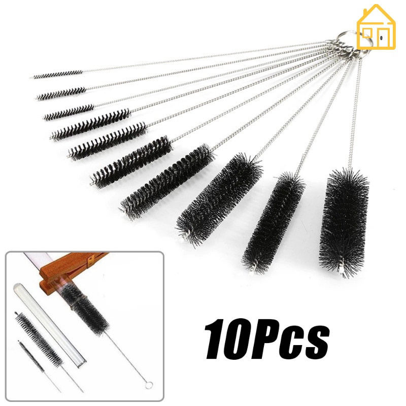 10pcs Fine Pipette Tank Pipe Brush/ Bottle Suction Tube Glass Tube