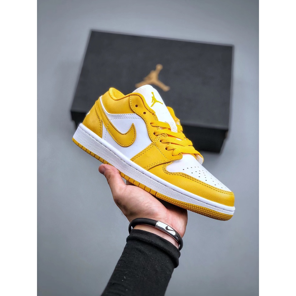 【UA】Unisex Air Jordan 1 Low ‘’Mustard yellow‘’ AJ1 Basketball Shoes For
