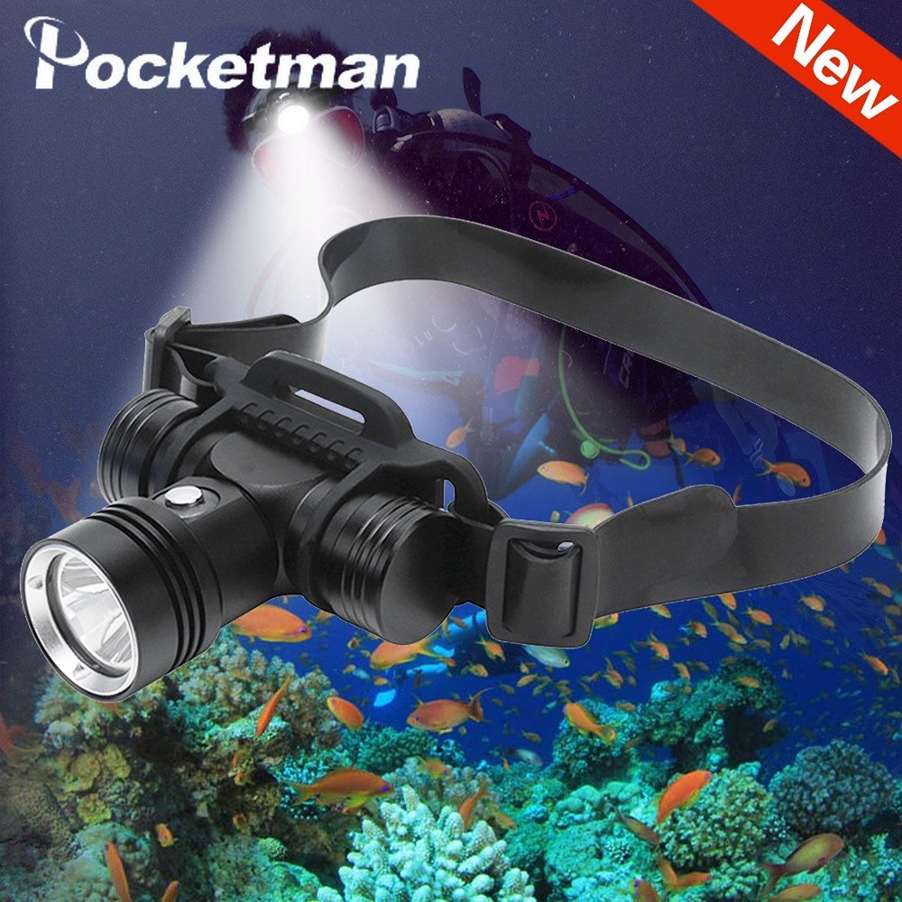 Diving Headlamp 100 Meters Underwater Headlight White Light 1000Lm Xml ...